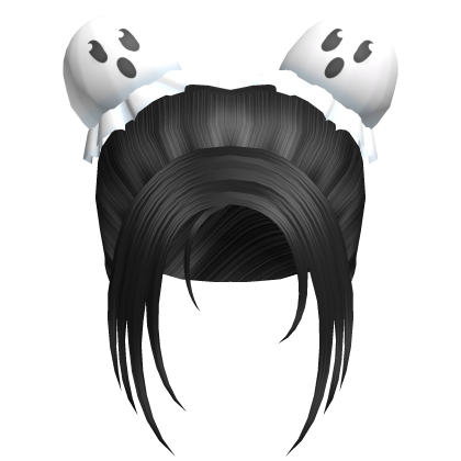 Kawaii Ghost Space Buns (Black) Roblox item