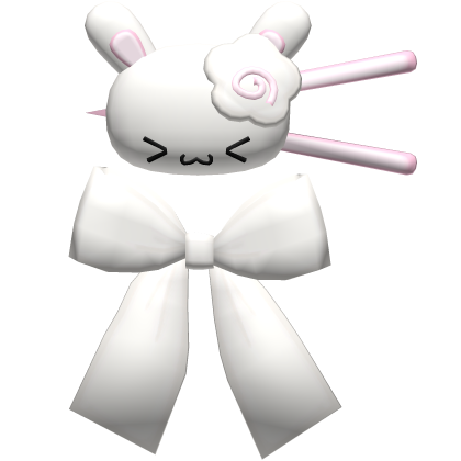 ♡ :  kawaii bunny fishcake hair clip in white Roblox item