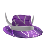 Purple Chaotic Horned Fedora