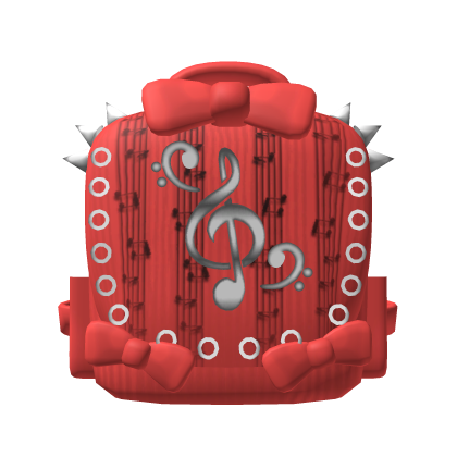 cute light red emo spikey musical bag Roblox item