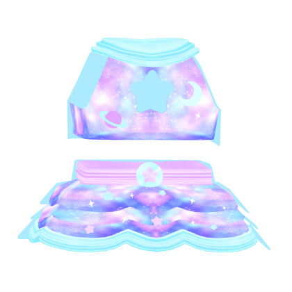 ♡ Cute Galactic Space Alien Dress Blue Glowing thumbnail