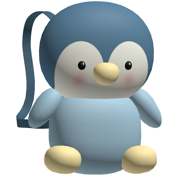 Blue Cute Penguin Plushie Backpack [3.0]
