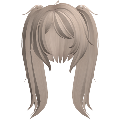 sweet messy fluffy pigtails in milk tea Roblox item