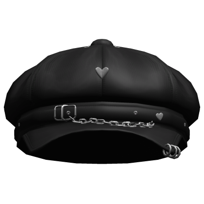 Black Goth Beret Cap thumbnail