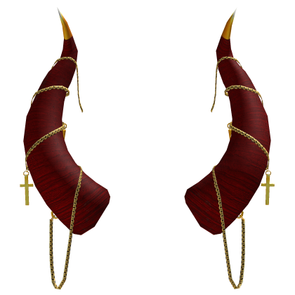 Royal Gold Chained Horns (Red)