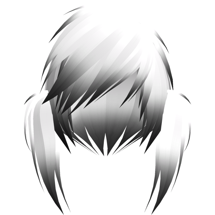 emo scene vkei white black moe pigtails