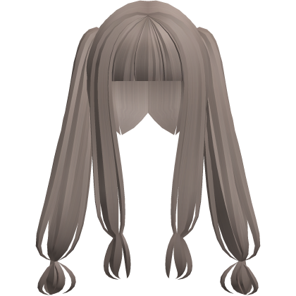 kawaii japanese straight pigtails light brown