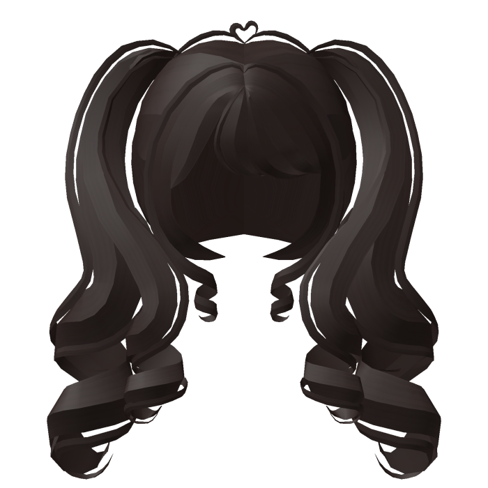 ♡ double curl big tweencore pigtails dark brown