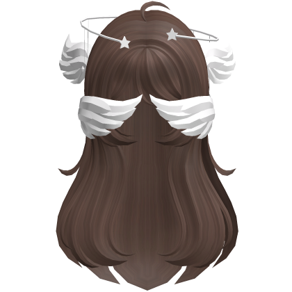 Brown Angelic Hair W Halo Roblox item
