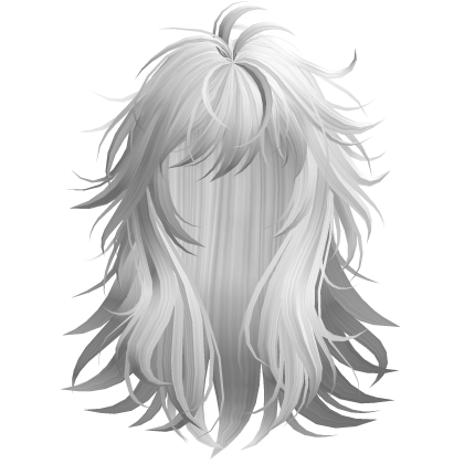 White Long Layered Anime Wolfcut Roblox item