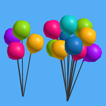 Low Poly Colorful Balloons Pack