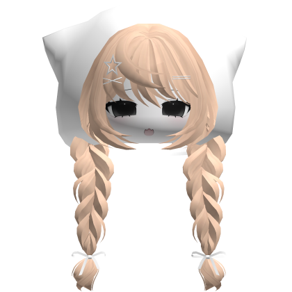 emo moe keri hair w anime girl face white blonde