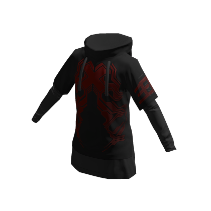 Split Techwear Shirt Red