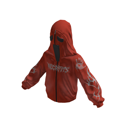 Blood Orange Ghost Face Flame Hoodie