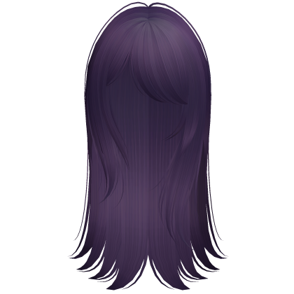 silky straight emo hair (dark purple)