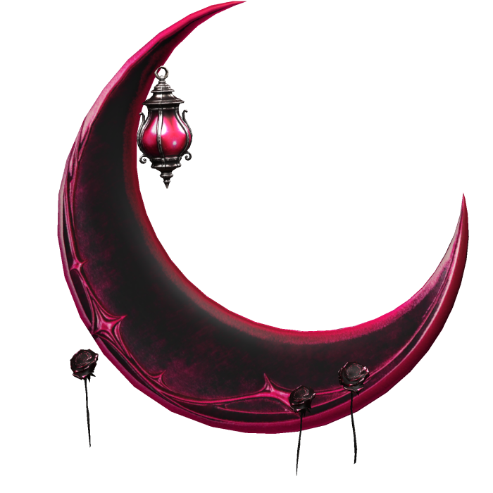 Goth Crimson Moon w/ Rose Lanterns