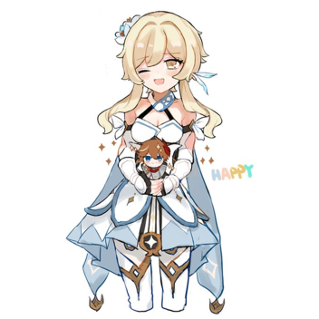 lumine is doing a silly dance ;3