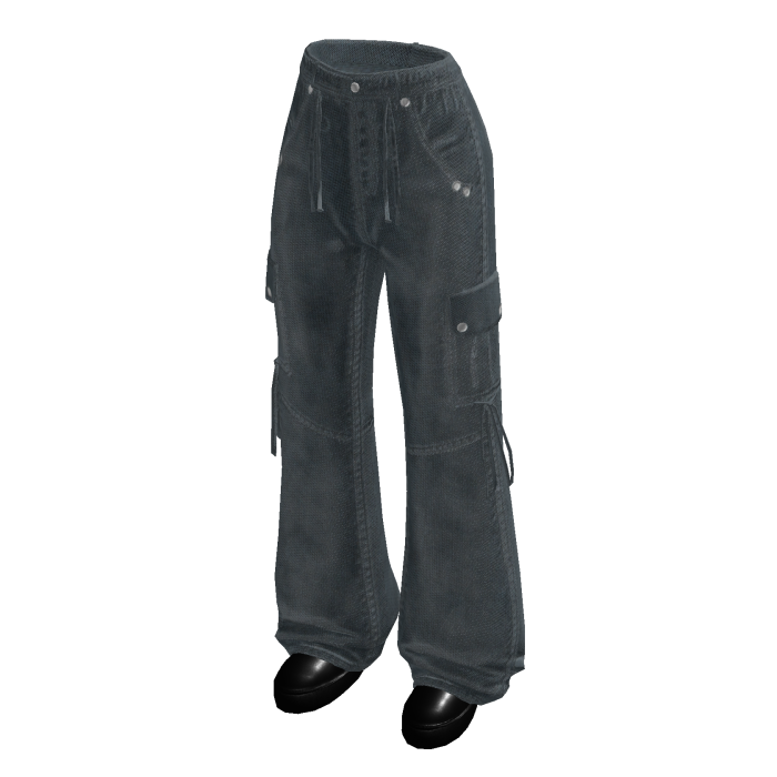 Y2K Baggy Cargo Jeans (Blue
