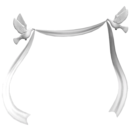 Birds of Peace Elegant White Ribbon Background Roblox item