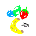 Cute friendly fruit animal Friends