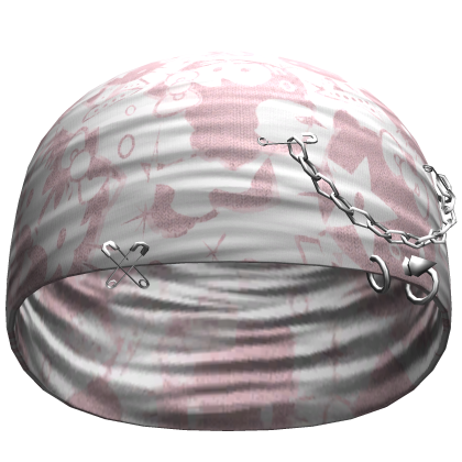 Rock Kitty Punk Beanie (Pink&White)