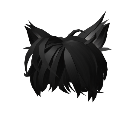 Black Cat Ears Hairstyle Roblox item