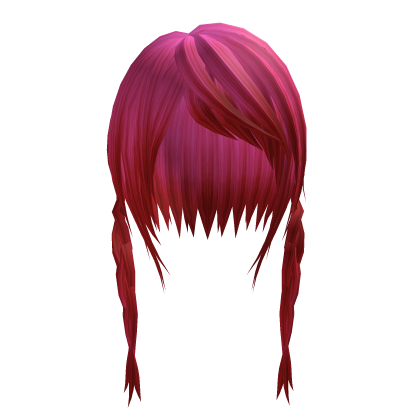 Messy Cute Emo Braids pink