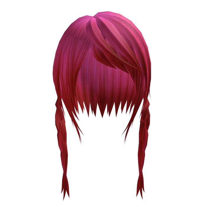 Messy Cute Emo Braids pink