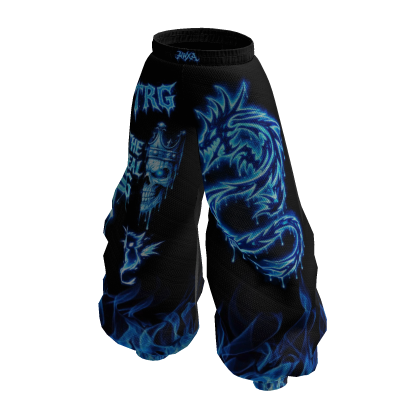 Baggy Pants Blue Neon Y2K Owner TRG thumbnail
