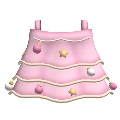 ♡ cute christmas tree dress for winter in pink