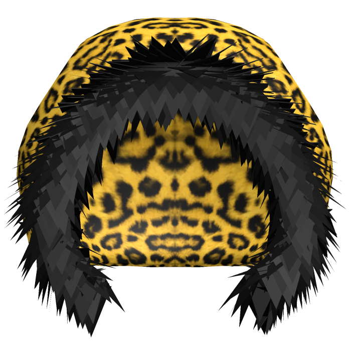 Yellow Fluffy Leopard Hood