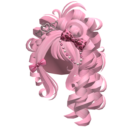 Pink Gyaru Curly Side Pony Light Pink Roblox item