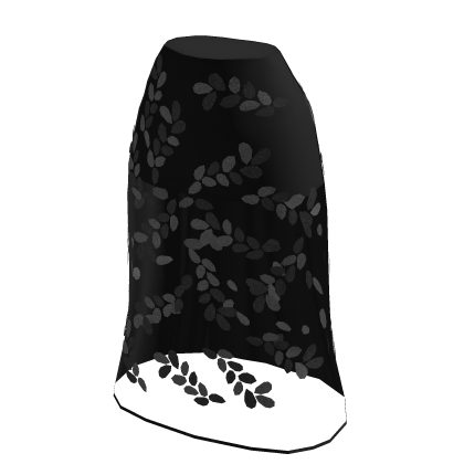 ♾️ Black transparent floral skirt