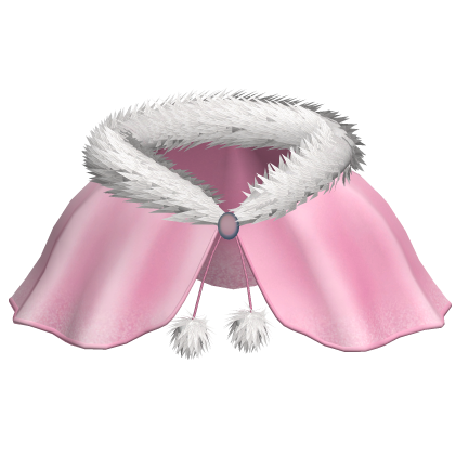 Winter Fur Warm Christmas Shoulder Cape Cute Pink Roblox item