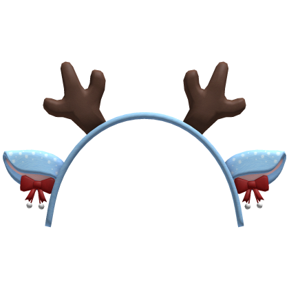blue christmas deer antlers headband