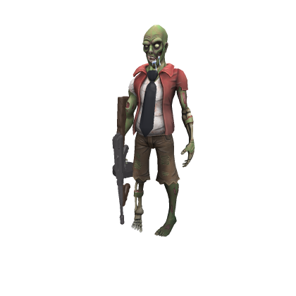 Tommy Gun Tie Zombie Soldier