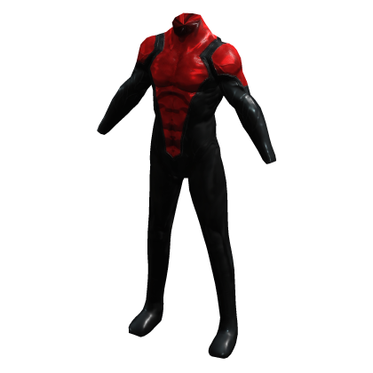 Superhero Bodysuit - Red - Metallic