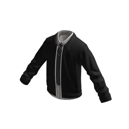 Retro Piped Zip Jacket (black)