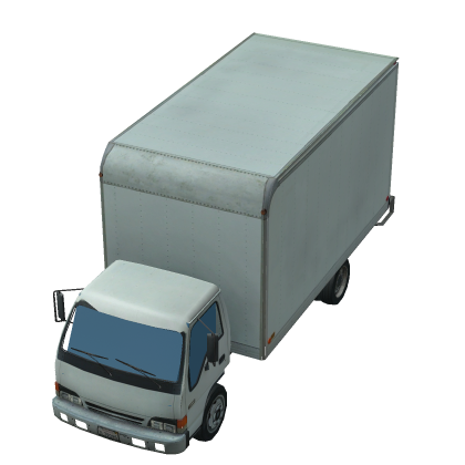 🚚 Realistic Box Truck Mesh Delivery Transport Car