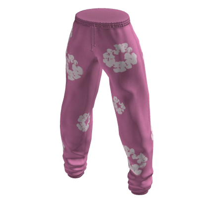 Pink denim tears sweatpants