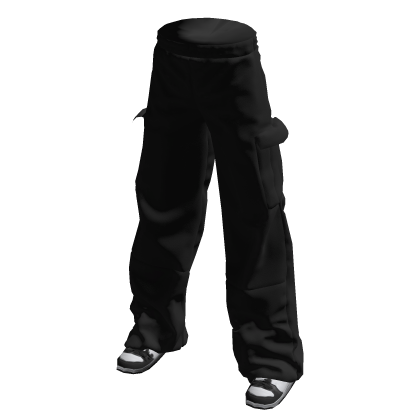 Black Y2K Cargos with Sneakers