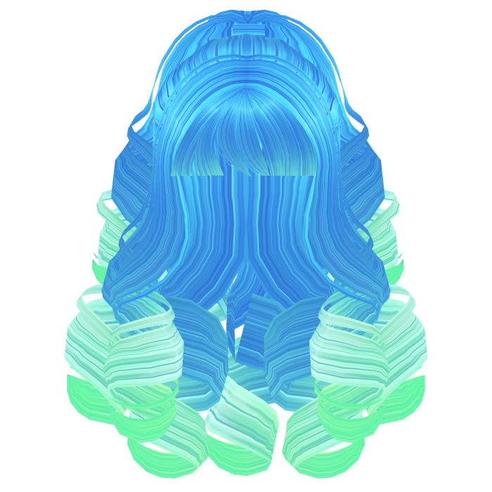 Fluffy Curly Pearl Ponytail Frutiger Aero