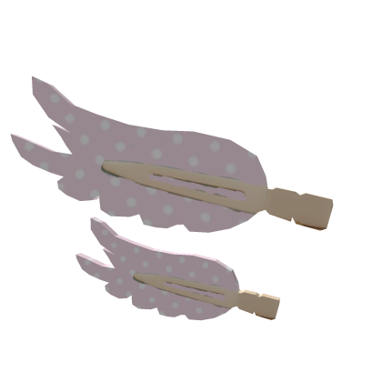 Pink and White Polkadot Hairclips Roblox item