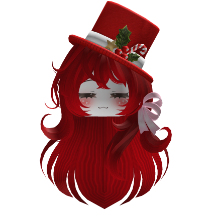 Beautiful Christmas hat hairstyle bow (Red)
