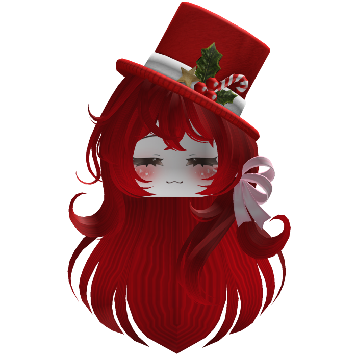 Beautiful Christmas hat hairstyle bow (Red)