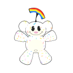 Vanilla Ice Cream Sprinkles Rainbow Monkey🍦🌈🐵