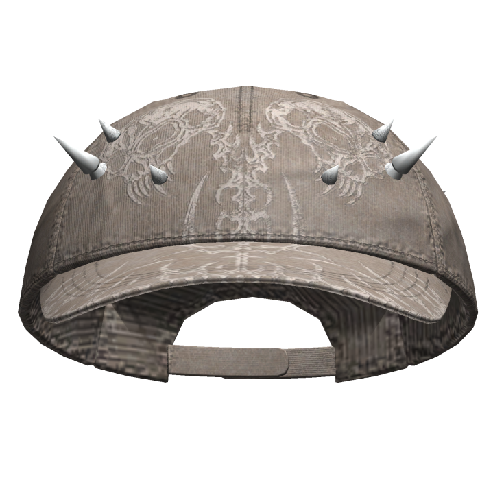 Dual Skeleton Skater Cap Faded Beige