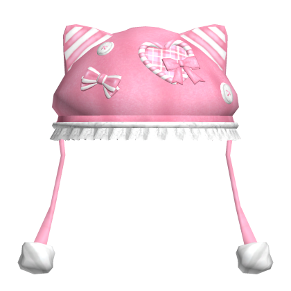 Cute Christmas Candycane Cat Hat in Pink