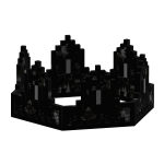 Black Grey Shadow 8-Bit Crown