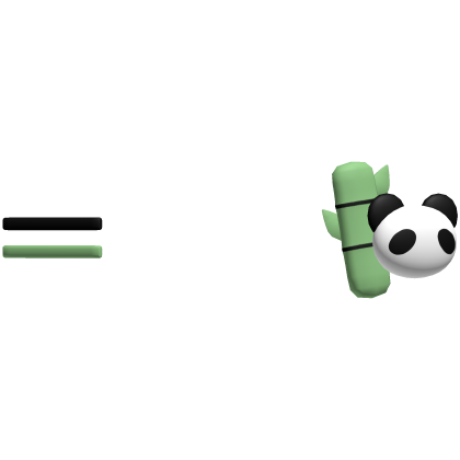 kawaii black green panda bamboo hair clips パンダ Roblox item